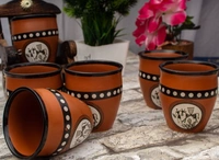 Bone China Khullad Set For Tea 6 pc